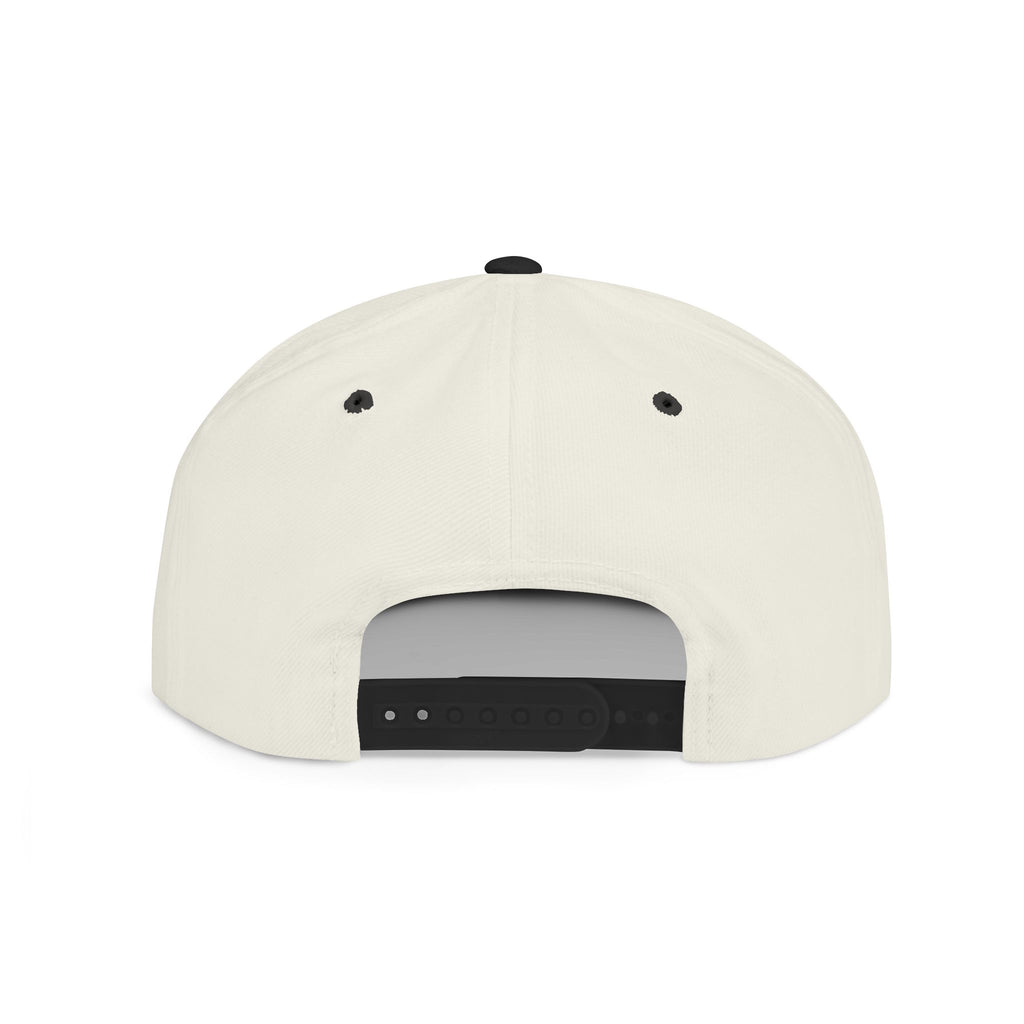 White Flat Bill Snapback Cap with Script Logo — Street Style Adjustable Hat