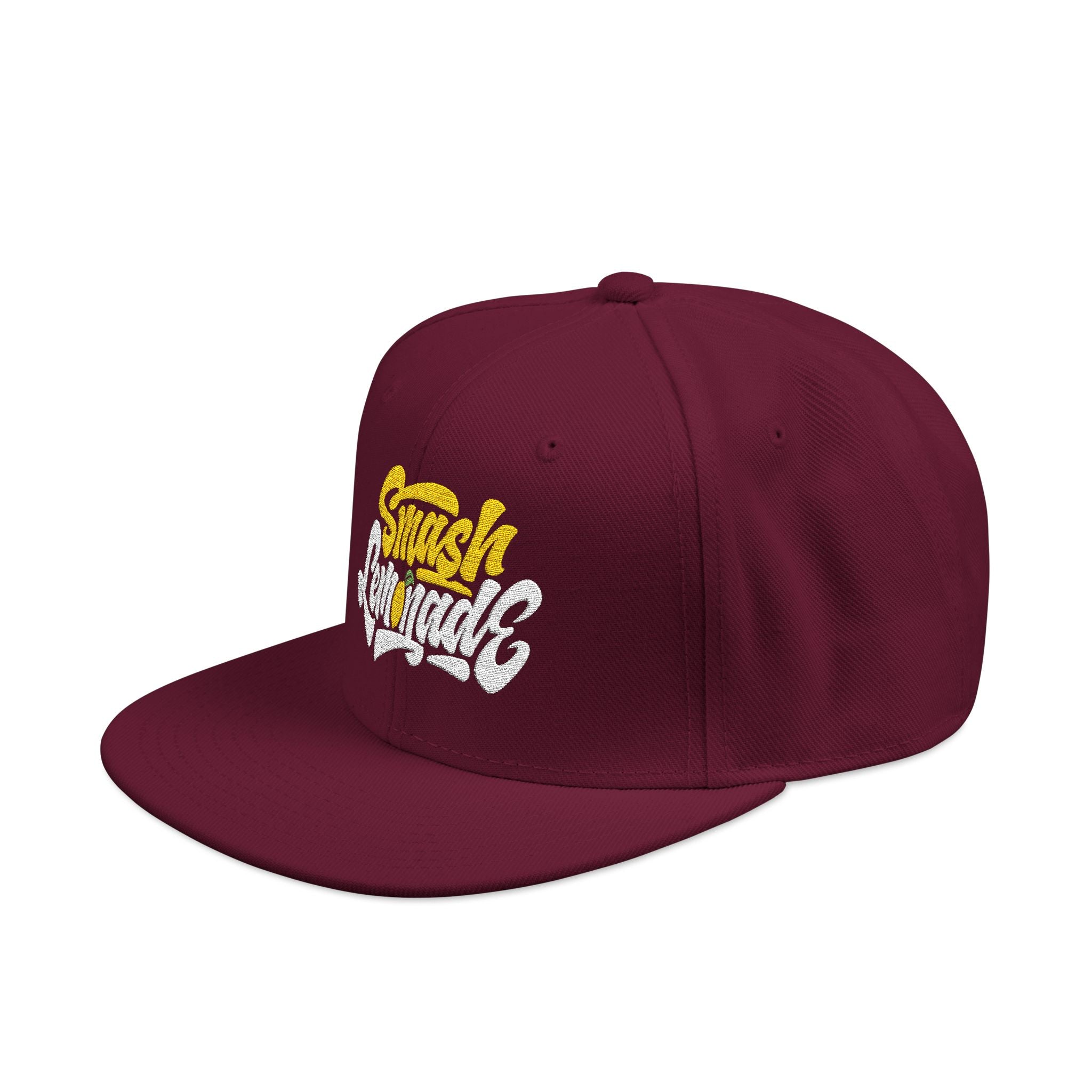 Embroidered Snapback Hat — Street Script Logo Cap