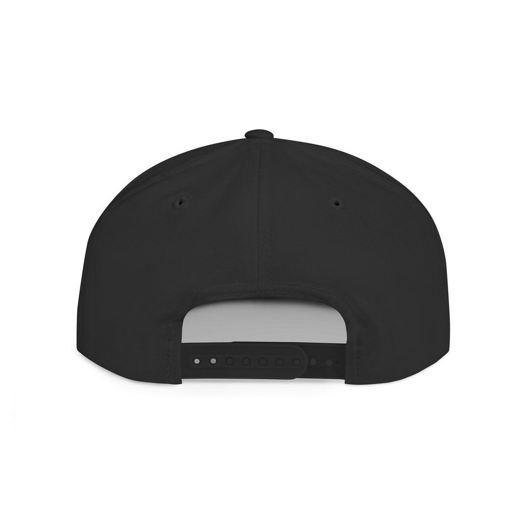 White Flat Bill Snapback Cap with Script Logo — Street Style Adjustable Hat