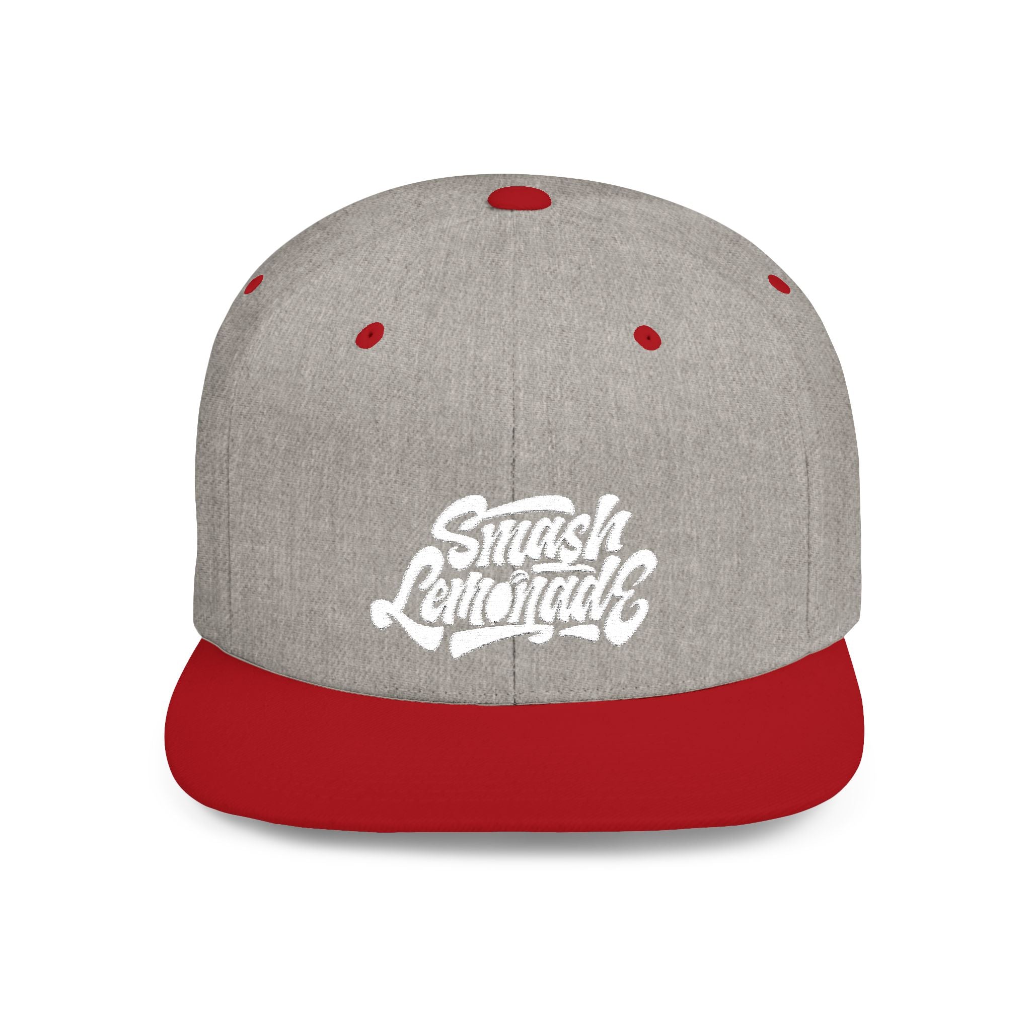 White Flat Bill Snapback Cap with Script Logo — Street Style Adjustable Hat