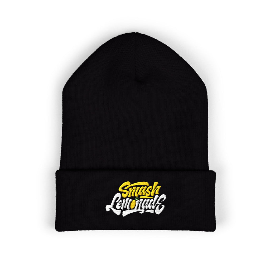 Embroidered "Smash Grounded" Cuffed Beanie — Streetwear Knit Hat