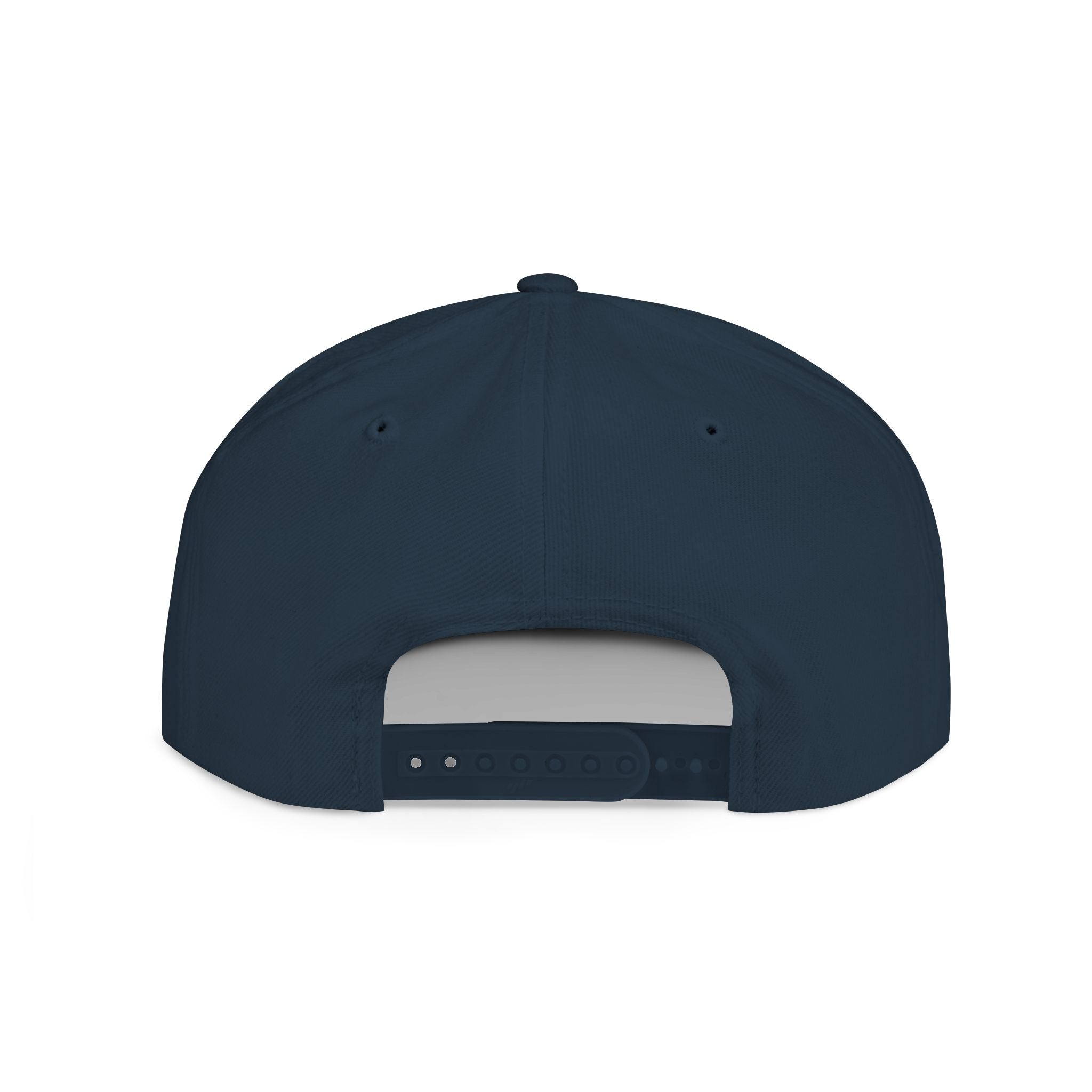 White Flat Bill Snapback Cap with Script Logo — Street Style Adjustable Hat