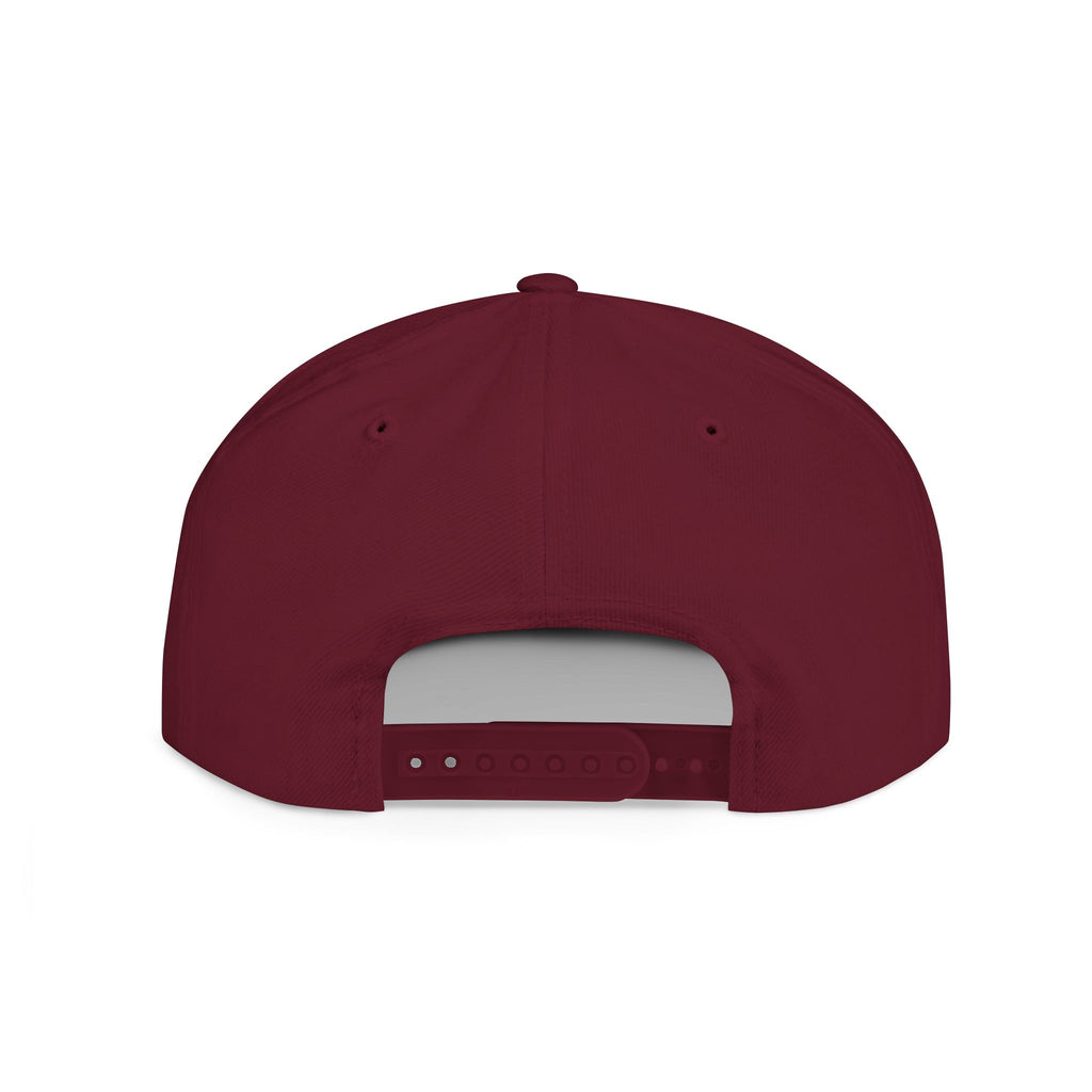 White Flat Bill Snapback Cap with Script Logo — Street Style Adjustable Hat