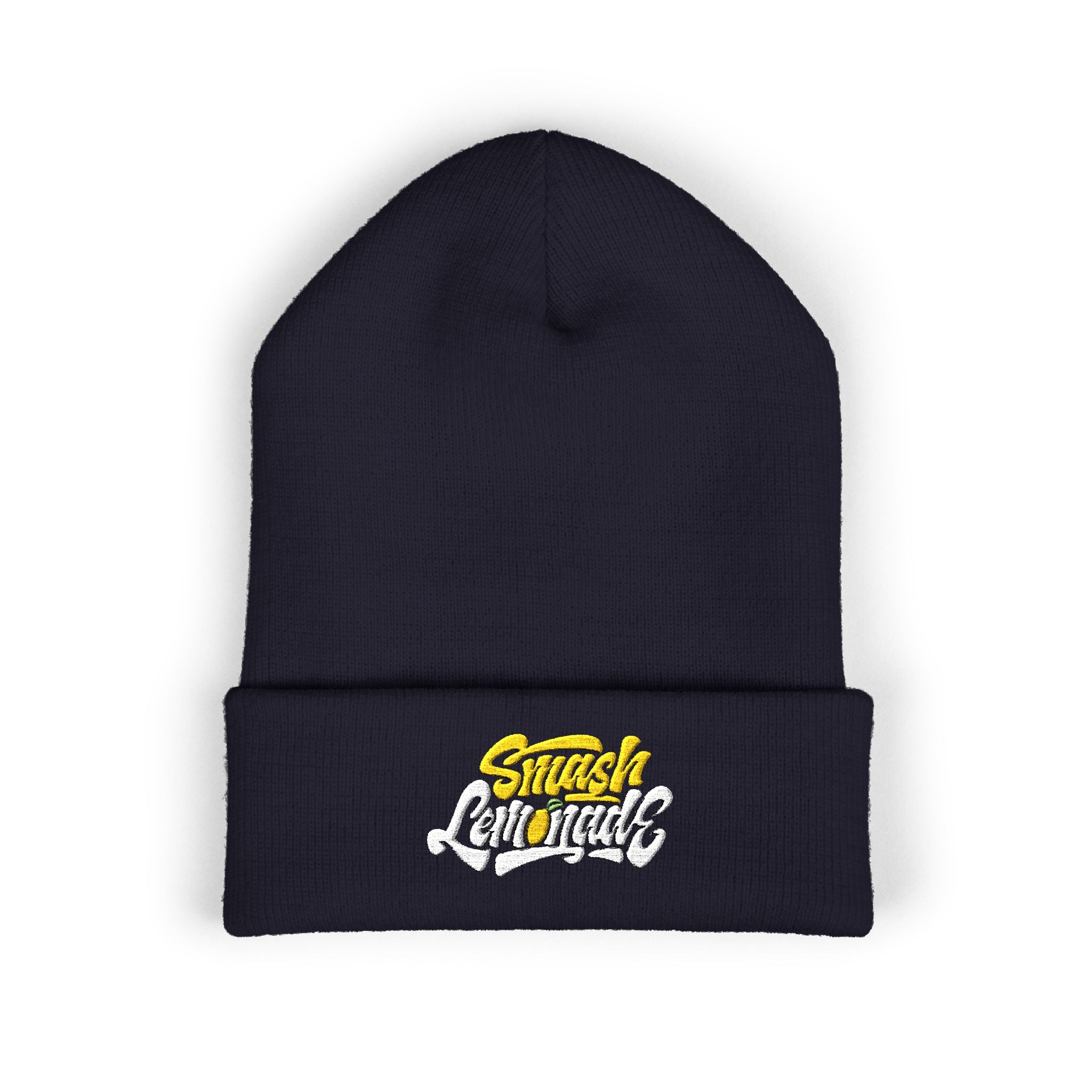 Embroidered "Smash Grounded" Cuffed Beanie — Streetwear Knit Hat