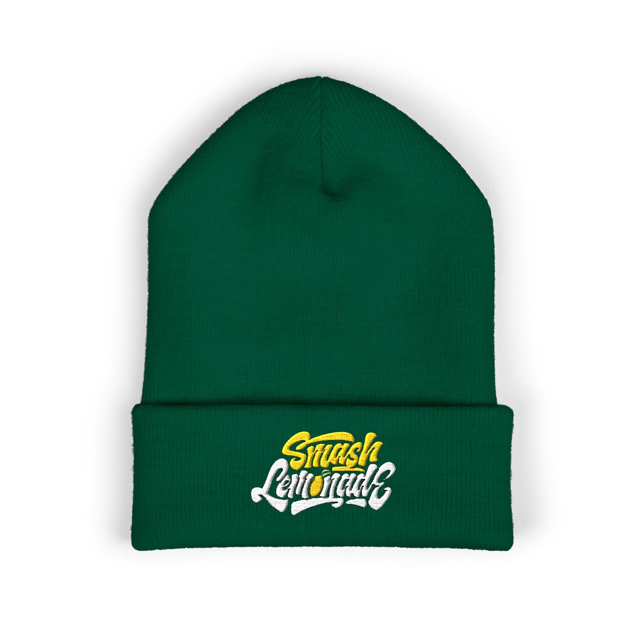 Embroidered "Smash Grounded" Cuffed Beanie — Streetwear Knit Hat