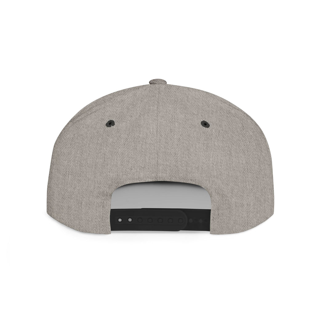 White Flat Bill Snapback Cap with Script Logo — Street Style Adjustable Hat