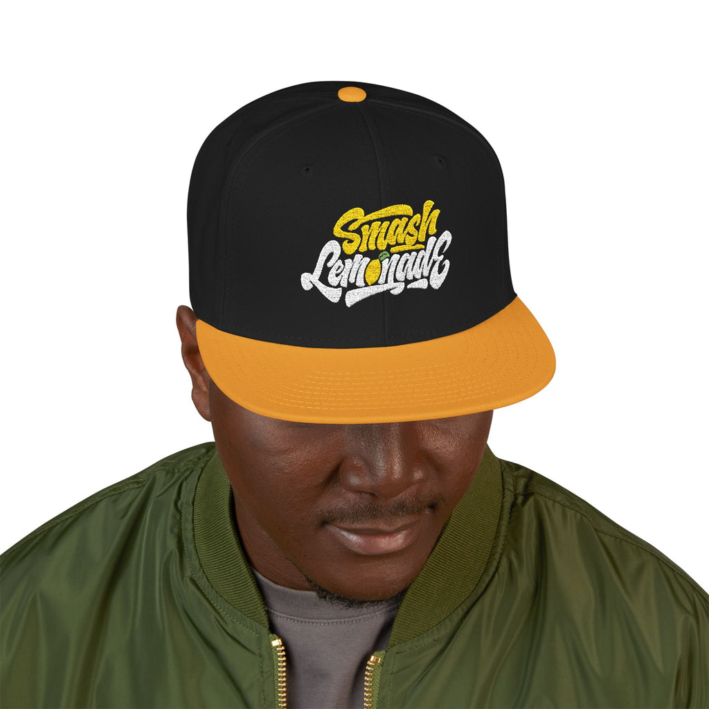 Embroidered Snapback Hat — Street Script Logo Cap