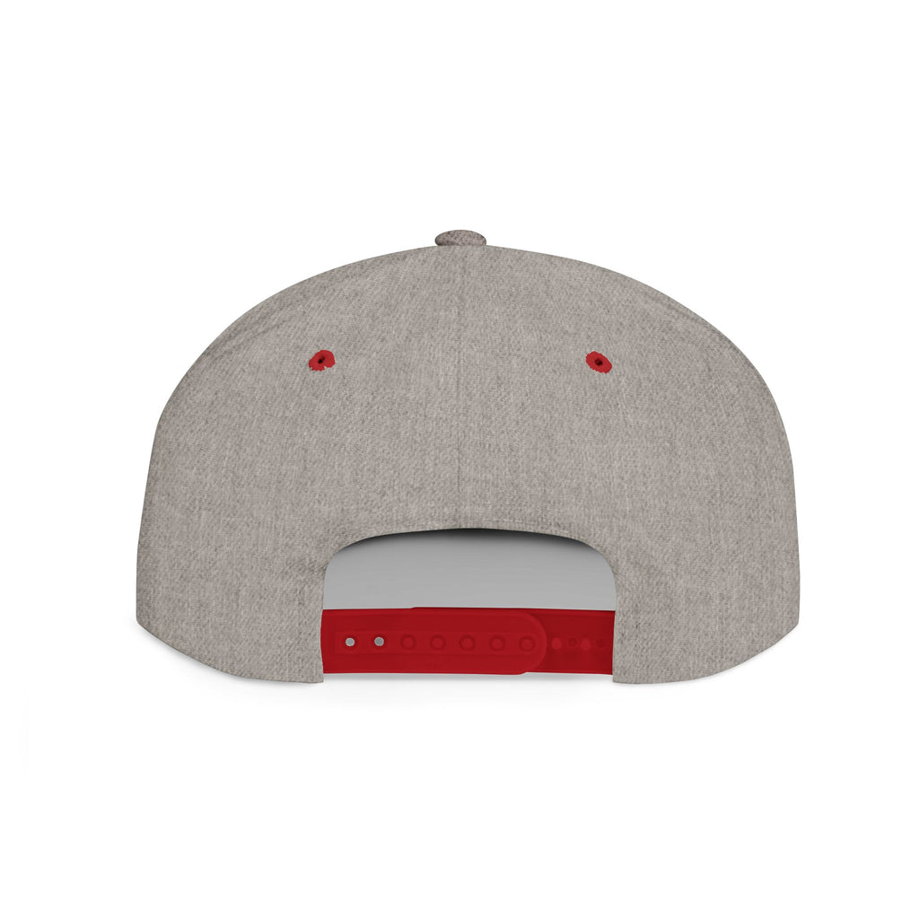White Flat Bill Snapback Cap with Script Logo — Street Style Adjustable Hat