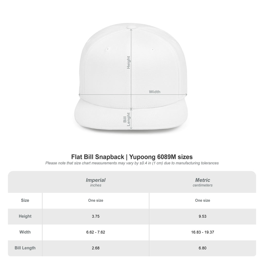 White Flat Bill Snapback Cap with Script Logo — Street Style Adjustable Hat